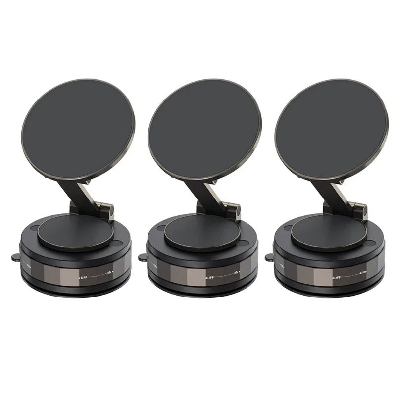 Shockproof Car Phone Holder with Vacuum Suction Base 360 Adjustable Arm Quick Fixing for Best Driving Visibility