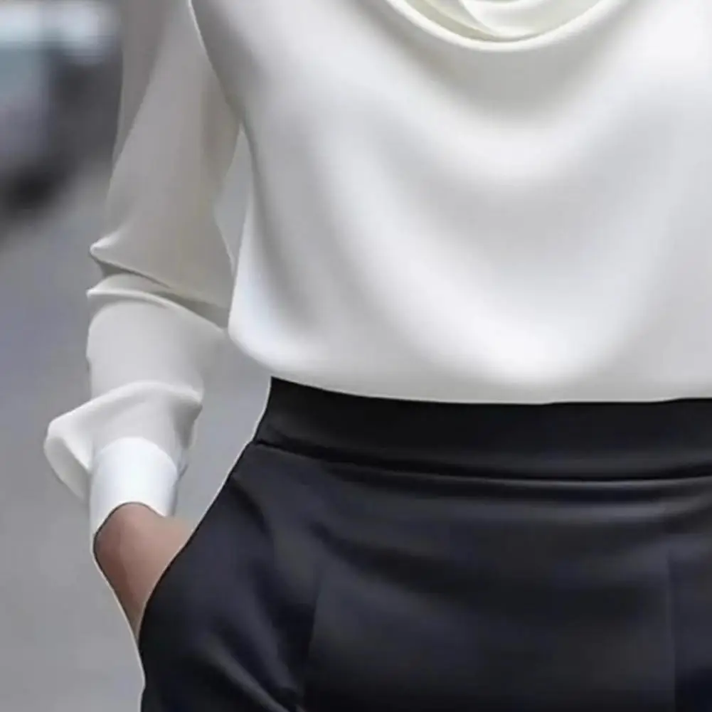 Women Fashion Solid Color Shirt Collar Blouse Tops 2025 Spring Autumn Casual Long Sleeve Office Shirt Elegant Top Female Blouses