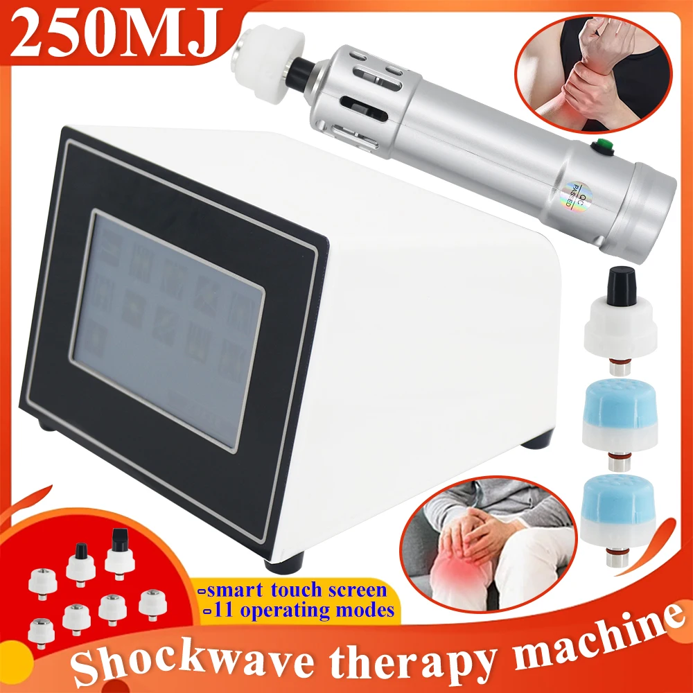 

250MJ Shockwave Therapy Machine For ED Treatment Pain Relief Portable Massager 2024 New Shock Wave Massage Toos Body Relaxation