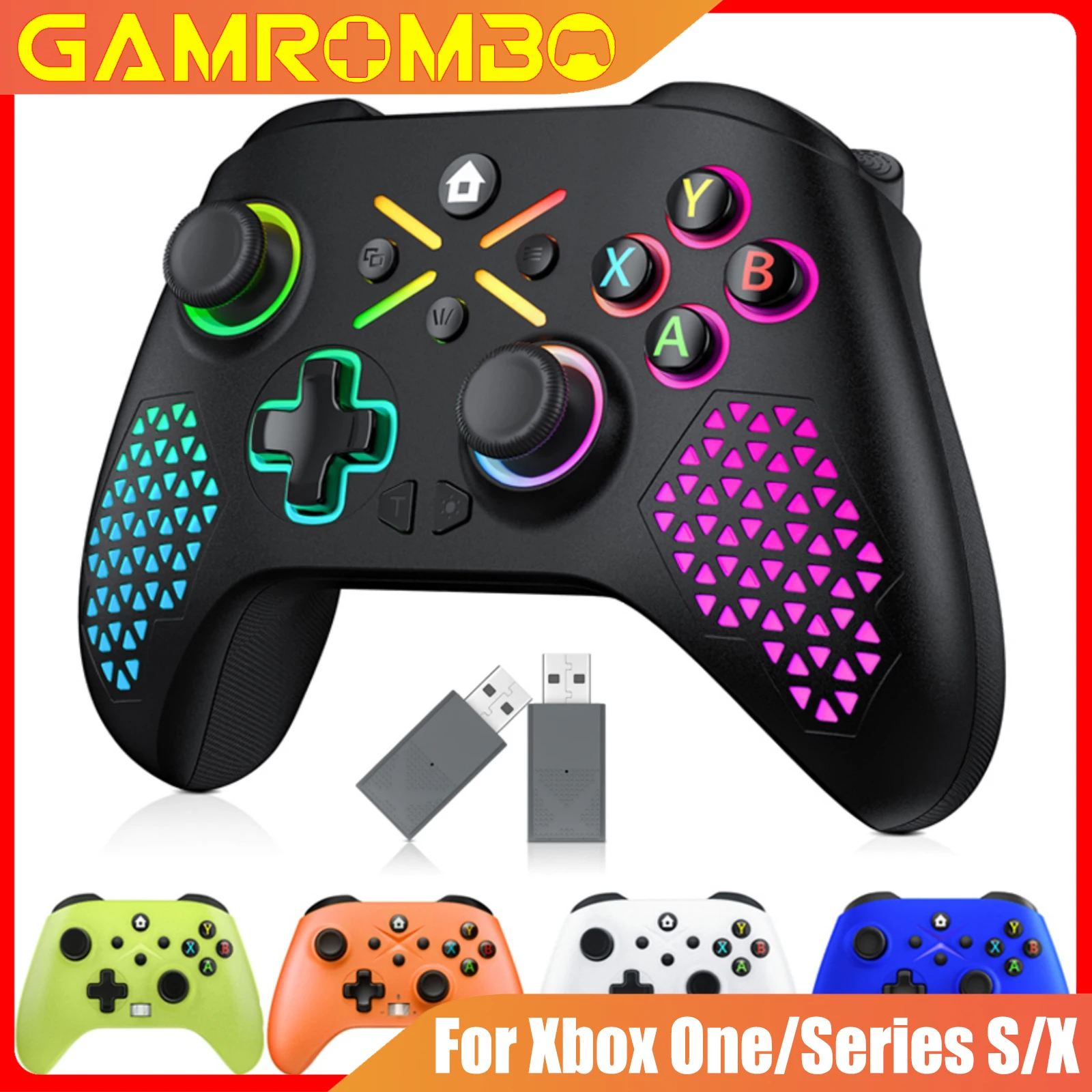 

GAMROMBO Wireless Controller for Xbox One/Series S/X/PC Gamepad 6 Axis Vibration Joystick Hall Effect Game Remote Control Rocker