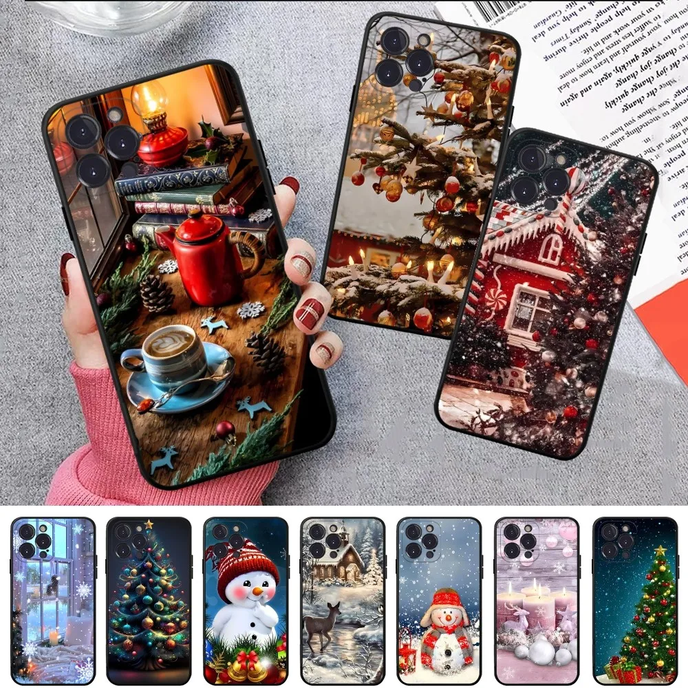 Merry Christmas Phone Case For IPhone 15 8 7 6 6S Plus X SE 2020 XR XS 14 11 12 13 Mini Pro Max Mobile Case