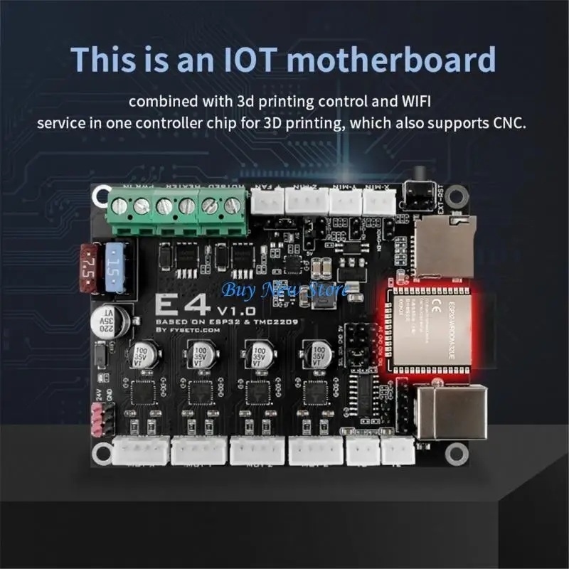 

20ce E4 ESP32 Революционизировать -плату управления печати WiFi 4x TMC2209 Drive