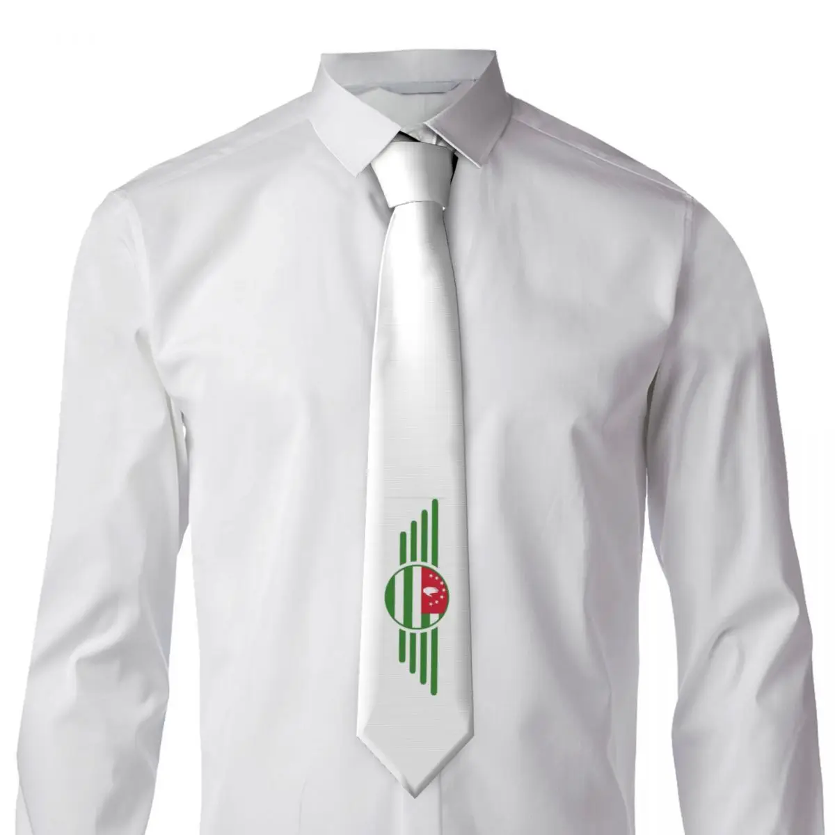 I Love Abkhazia, Cravatta dal design in stile eleganza per uomo Cravatte in poliestere di seta da 8 cm Cravatta da lavoro per feste Casual Gravatas