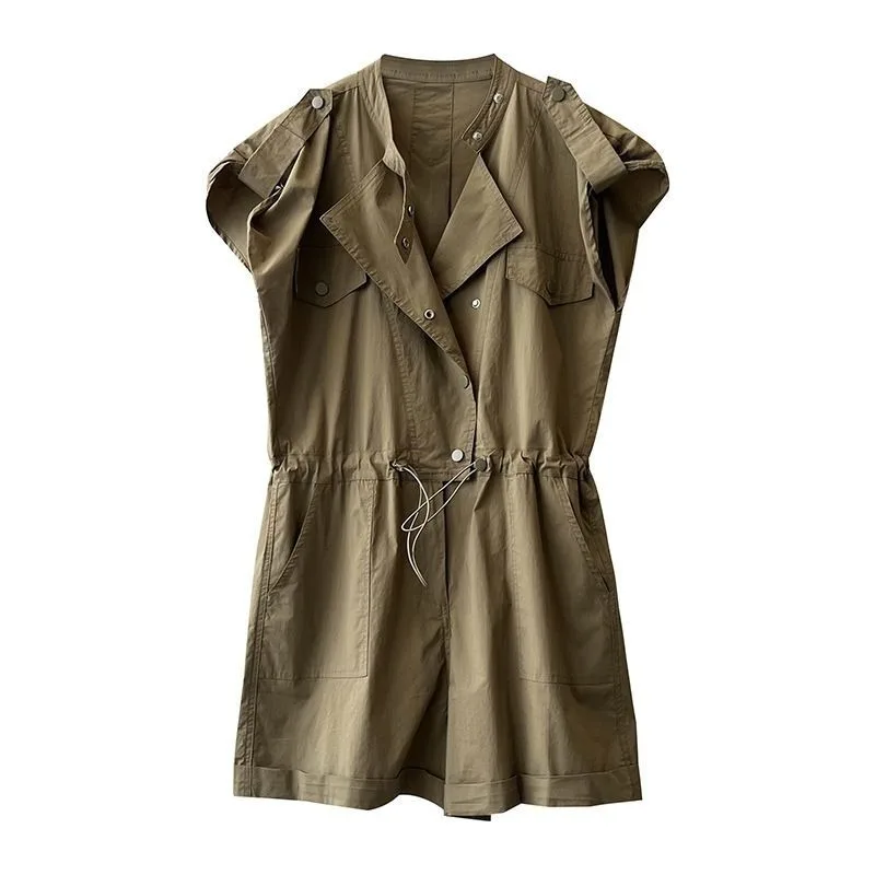 Tooling Shorts Jumpsuit Summer Thin Pants Wide Leg Small Jumpsuit Fashion Jumpsuit High Quality  High Appearance Level Playsuits