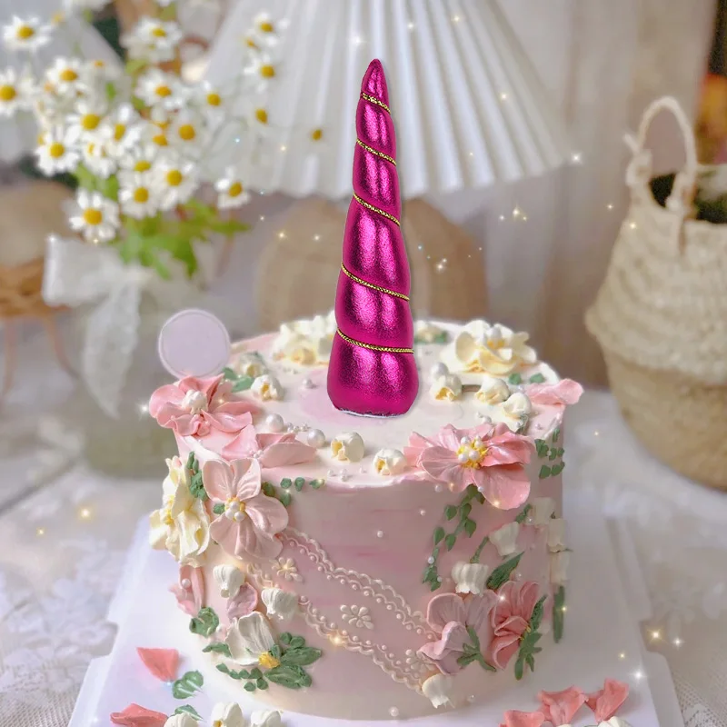 Einhorn-Horn für Mädchen, Einhorn-Geburtstagsparty, Kinder, DIY, Cosplay, Festival, Stirnbänder, Frauen, glitzernde Haar-Accessoires, Kuchendekoration – Detail 6