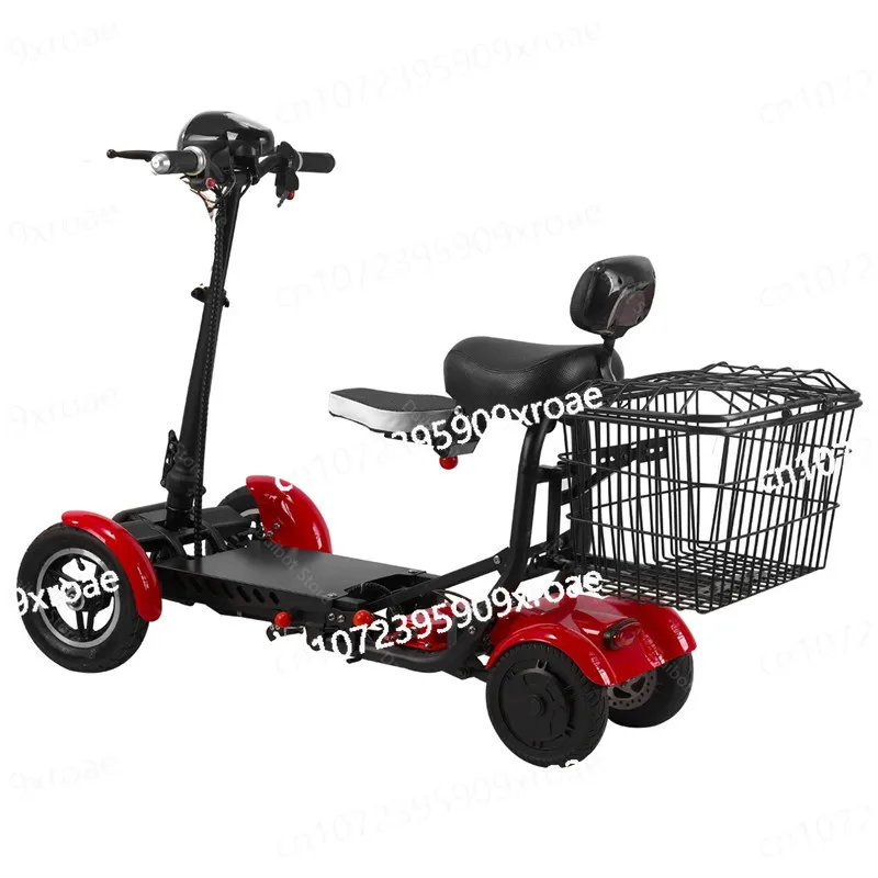 For Elderly with  Seat Multicolor 4 Wheel Mobility Scooters for 2 Seats Folding 10 Inch Dual Motor Electric Scooter 500W