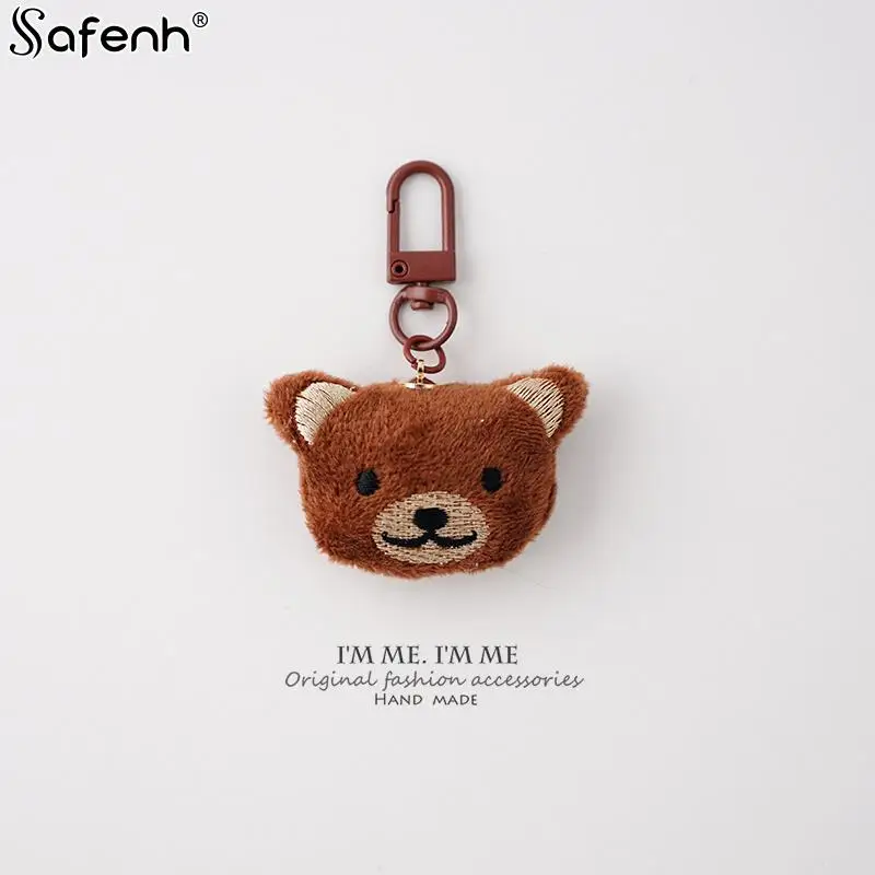 Mini Cute Plush Bear Keyring For Women Girl Cartoon Rabbit Kawaii Keychain Unique Design Car Key Chains Chaveiro Marcha De Carro