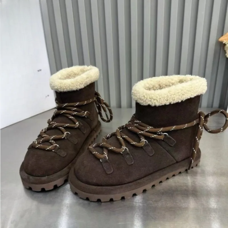 

Platform Fleece Snow Boots Women's 2025 New Winter Warm Bread Cotton Boots Thickened Short Boots