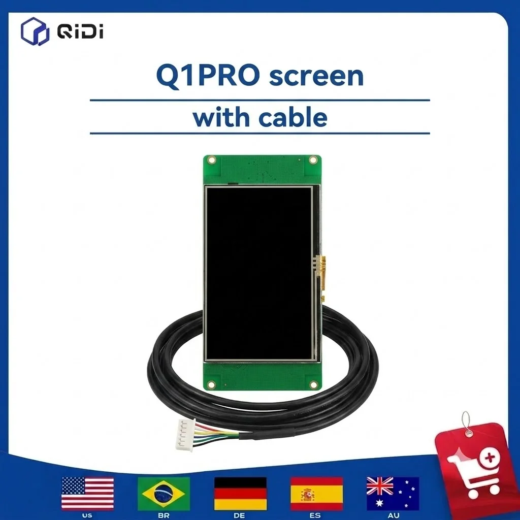 QIDI Q1 Pro Touch Screen Display Panel Module with Connecting Cable Assembly For QIDI Q1 Pro 3D Printer Accessories