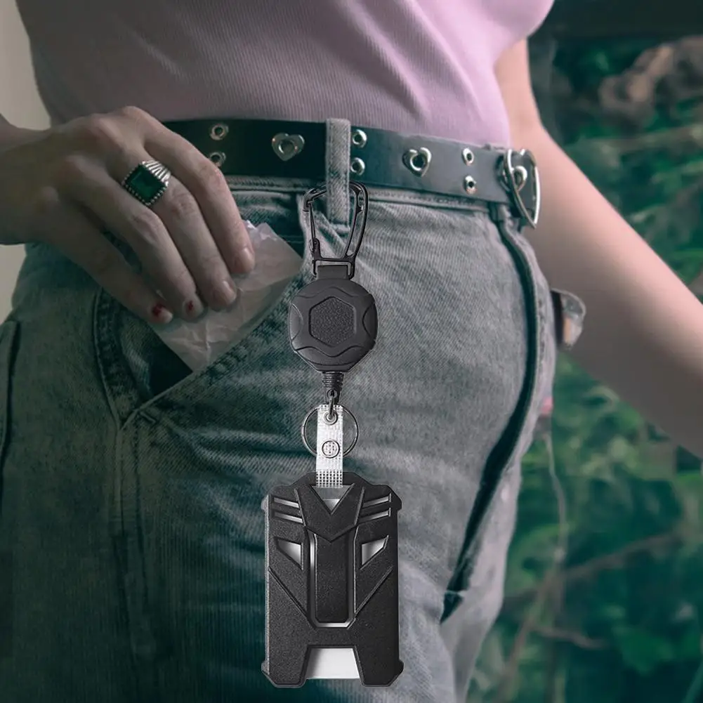 ステンレス鋼の格納式キーホルダー,重いステンレス鋼,idバッジホルダー,垂直リール,耐久性のあるロス防止