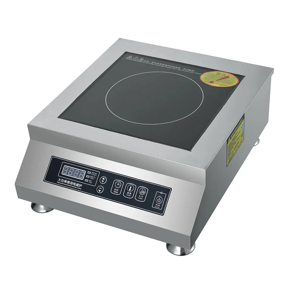 T*& Single-Burner Countertop Cooktop Portable Commercial Stainless Steel 3500-8000W Easy Cleaning Electromagnetic Desktop