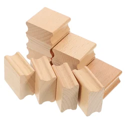 10pcs Smooth Wood Stamper Self Making Wooden Scrapbooks Seal Creative Seal Stamps Blank Carving Use Wood Stamper