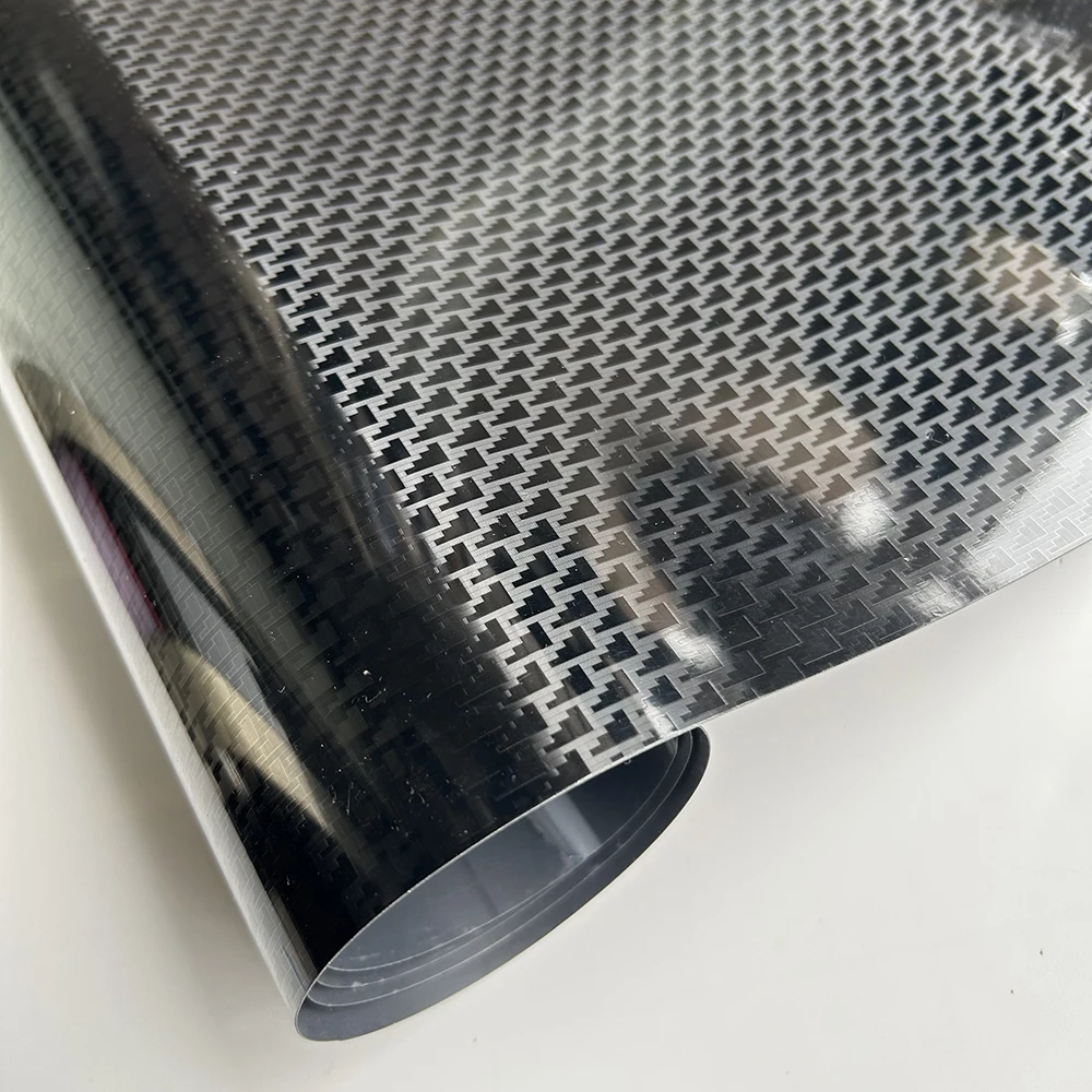 300cm Carbon Fiber Film Glossy Forged Vinyl Wrap Car Accessories Aircraft Texture Self Adhesive Decal Stickers for Car Body Film