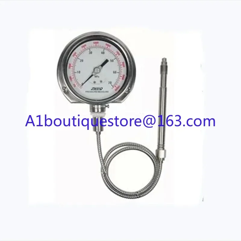 PT124Y-614-16/25/35/50mpa-M22 flange hose rod high temperature melt diaphragm pressure gauge