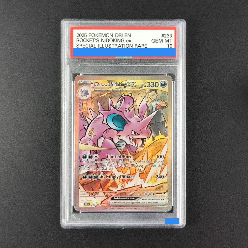 

Прокси-карты POKEMON DRI EN: Судьбоносные соперники # Коллекционная игровая карта 233 ROCKET'S NIDOKING с сертификацией и оценкой 10