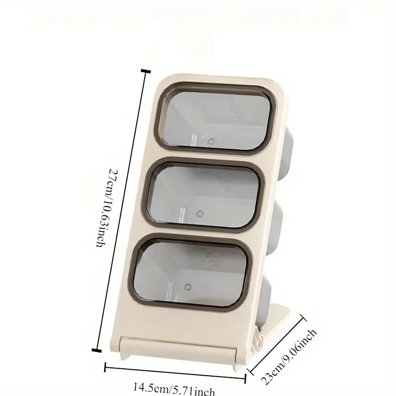 แปรงแต่งหน้า 3 กริดแปรงแต่งหน้าเก็บเอียงใส่แปรงแต่งหน้า Orangizer กริดที่ถอดออกได้เครื่องสําอางค์กล่องเครื่องมือ