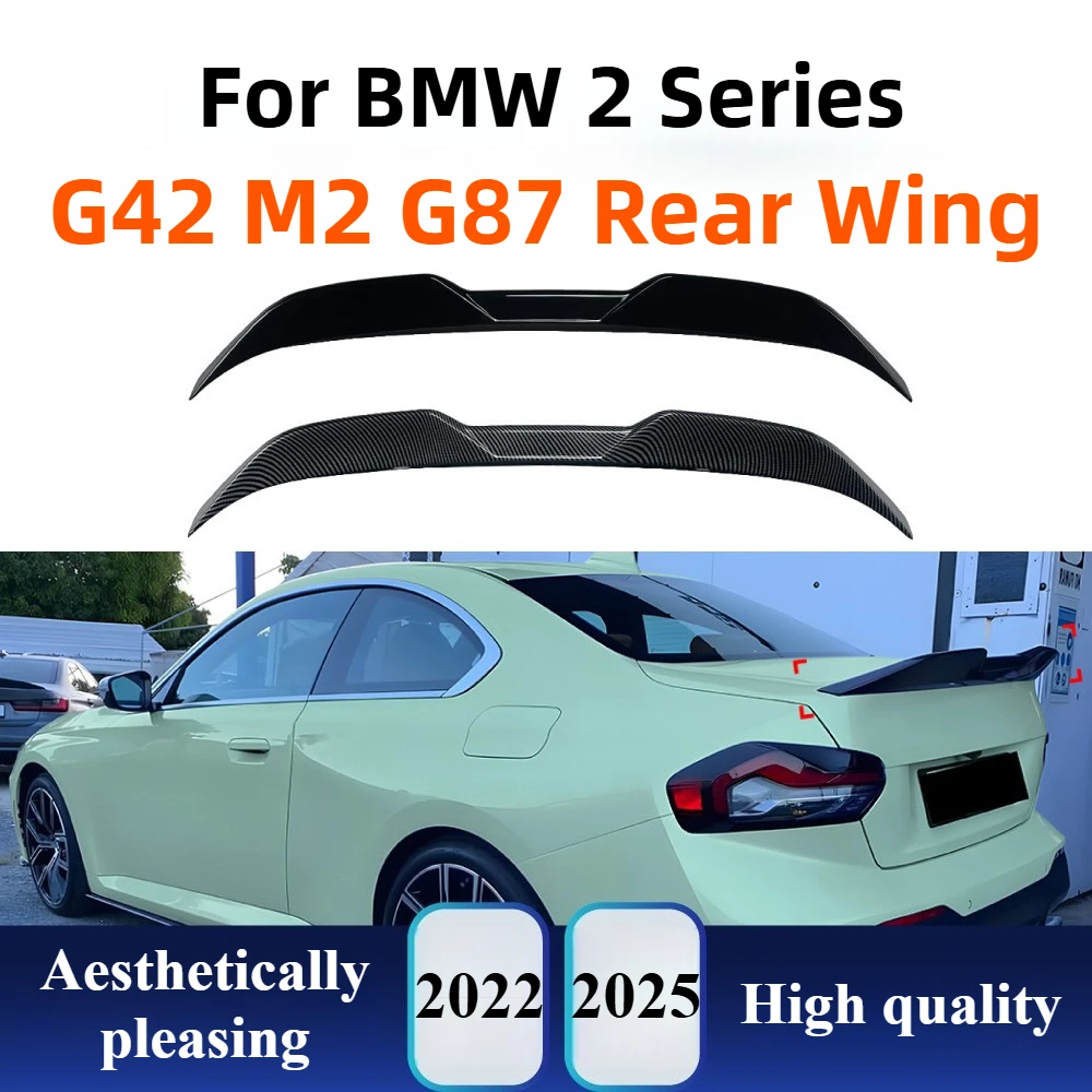Blade Style Rear Trunk Spoiler For BMW 2 Series G42 M2 G87 2022-2025 Exterior Styling Rear Diffuser Lip Car Accessories
