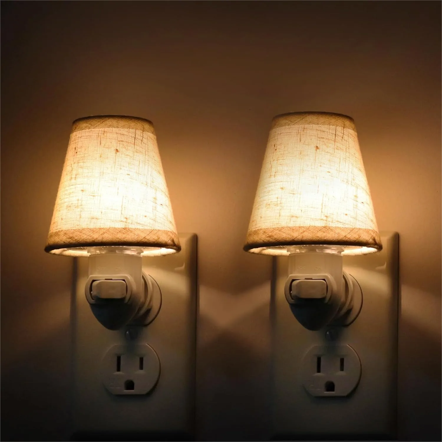 

Vintage Plug in Night Light with Switch, 2-Pack 0.5W LED Night Lights Soft Warm for Baby Nursery Bedroom Bathroom Hallway