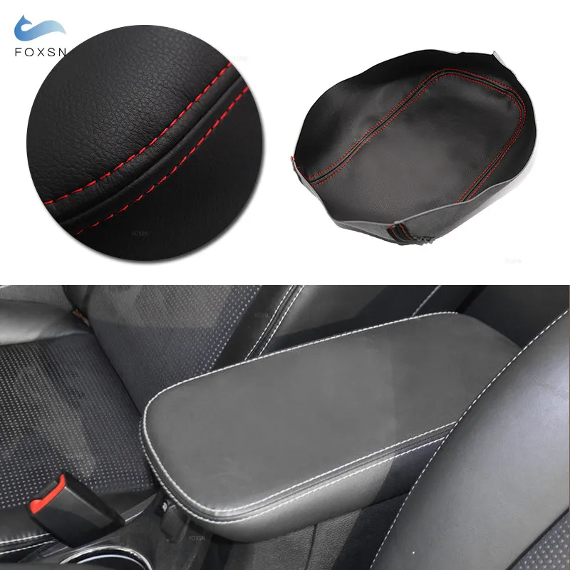 For Chrysler 200 2011 2012 2013 2014 Microfiber Leather Car Inner Center Control Lid Armrest Box Cover Sticker Trim Accessories