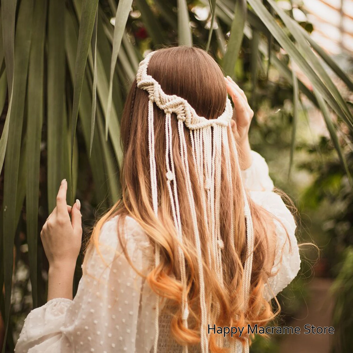 Macrame Veil Wedding Rustic Wedding Headpiece Boho Wedding Veil Macrame Weil Bohemian Headpiece Rustic Wedding Veil