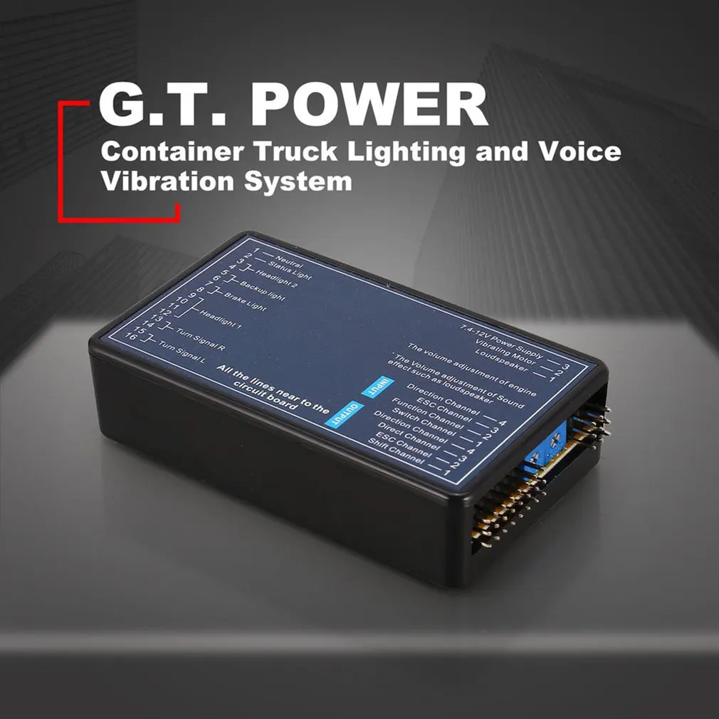 G.T POWER RC Truck Container Truck Lighting And Voice Vibration System Entry-Level For 1/14 RC Truck RC Car Spare Parts