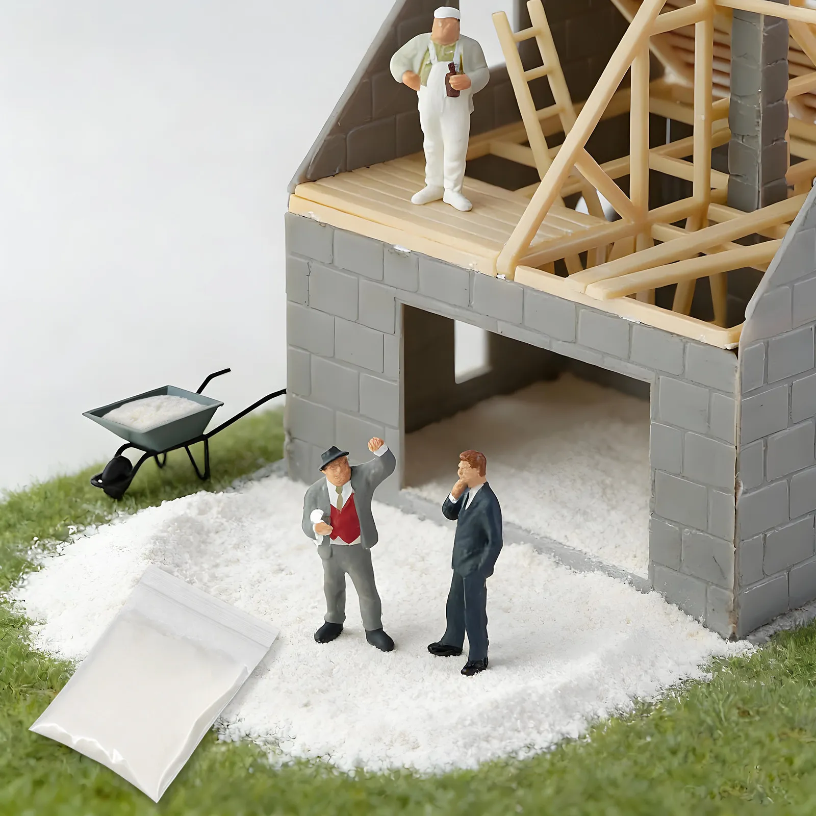 20 piezas de cemento en miniatura para casa de muñecas, adhesivo a base de almidón para ladrillos en miniatura, para manualidades DIY.