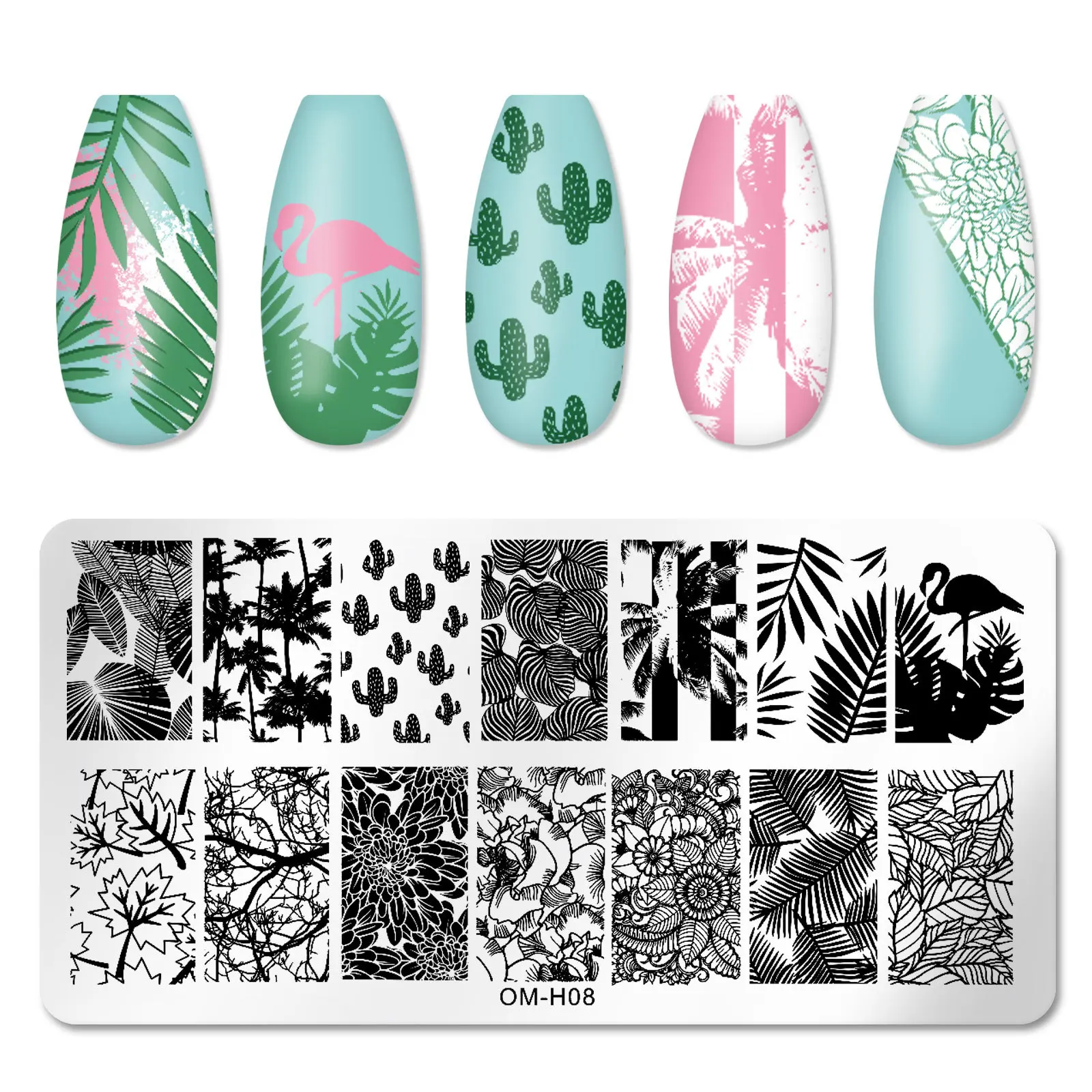 Nagelkunst-Schablonen, Stempelplatten-Design, Blumen-, Blätter-, Schmetterlings-, Weihnachts-, Spitzenstempel-Schablonen, Bilder, Maniküre-Zubehör – Detail 9