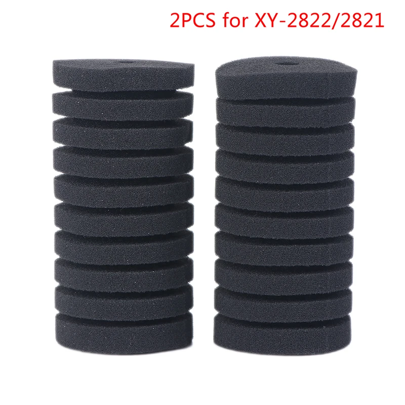 2Pcs Aquarium Filter Sponge For XY-2822/2821 Filter Fish Tank Air Pump Filter Black Color 12*6cm