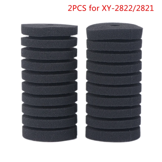 2 sztuki gąbki filtr akwariowy do XY-2822/2821 filtr do akwarium filtr pompy powietrza w kolorze czarnym 12*6cm