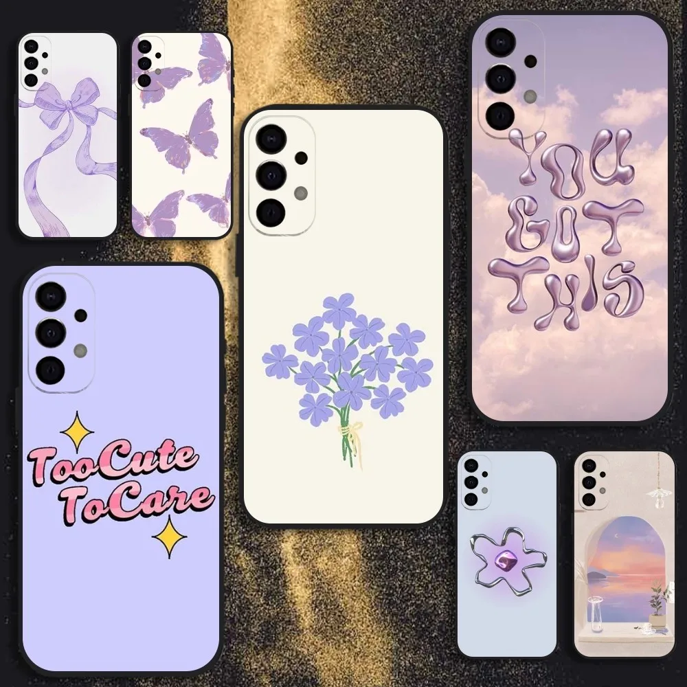 

Purple Cute Cartoon Painting Phone Case For Samsung S25,S24,S21,S22,S23,S30,Ultra,S20,Plus,Fe,Lite,Note,10,9,5G Black Cover