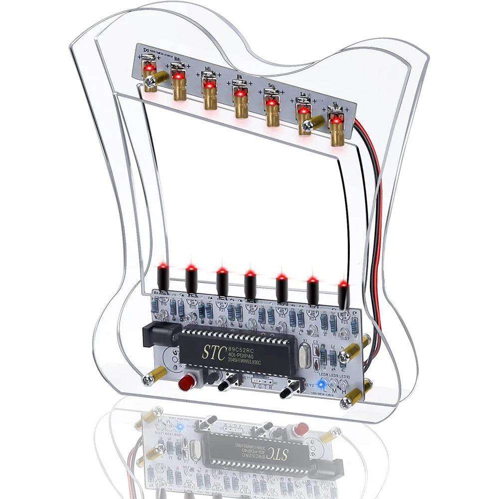 DIY Laser Electronic Piano Kit HU-013 7 Music Scales Player Soldering Project Practice Laser Transmitters Photoresistor Receiver