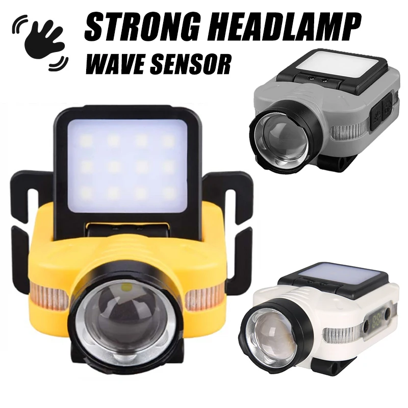 

1000LM Ultra Bright LED Induction Headlamp 3 Light Sources Rotating Zoom Outdoor Fishing Hunting Multifunctional Flashlight