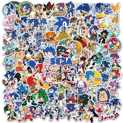 100Pcs/Set Sonic Stickers Cute Cartoon Classic Toys Decoration Decals DIY Stationery Phone Case Kids Anime Sticker Toy