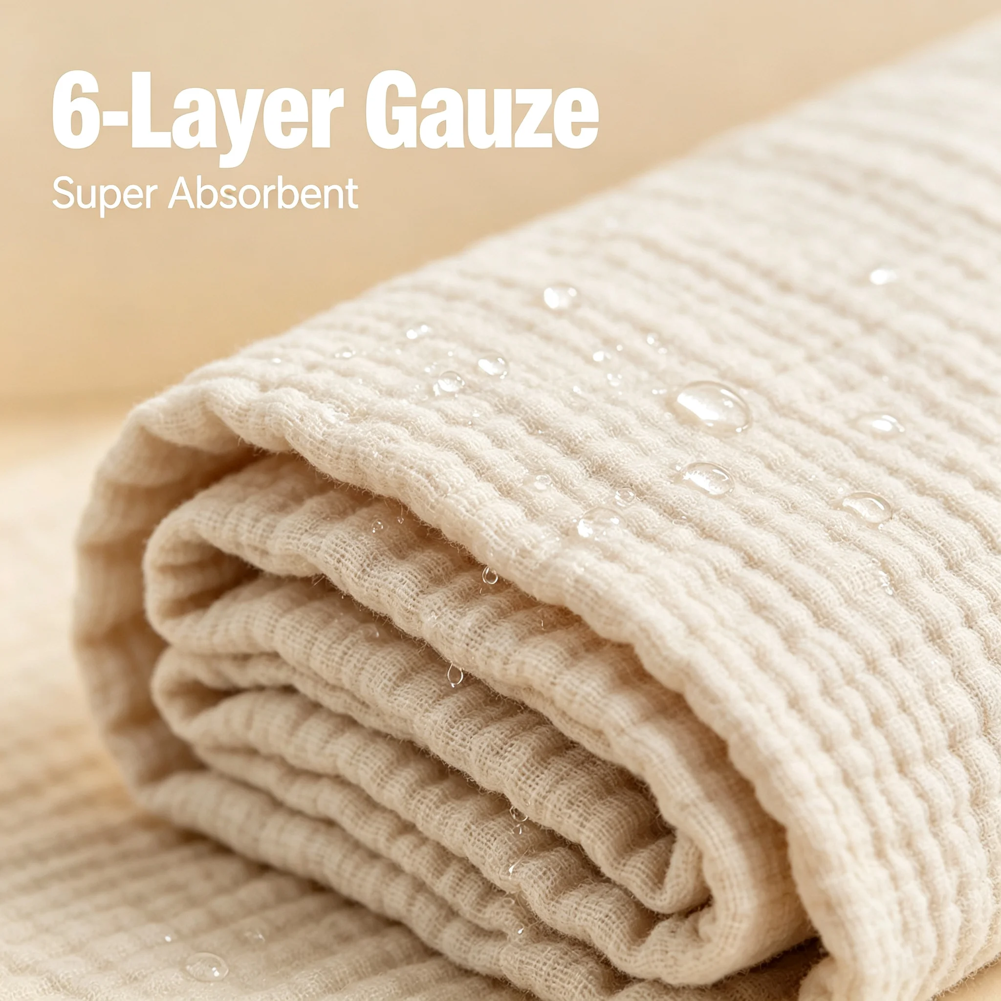 Personalized Baby Bath Towel 6-Layer Muslin Cotton Gauze Super Absorbent Quick Dry for Newborn Infant 0-3Y Beach Travel Swaddle