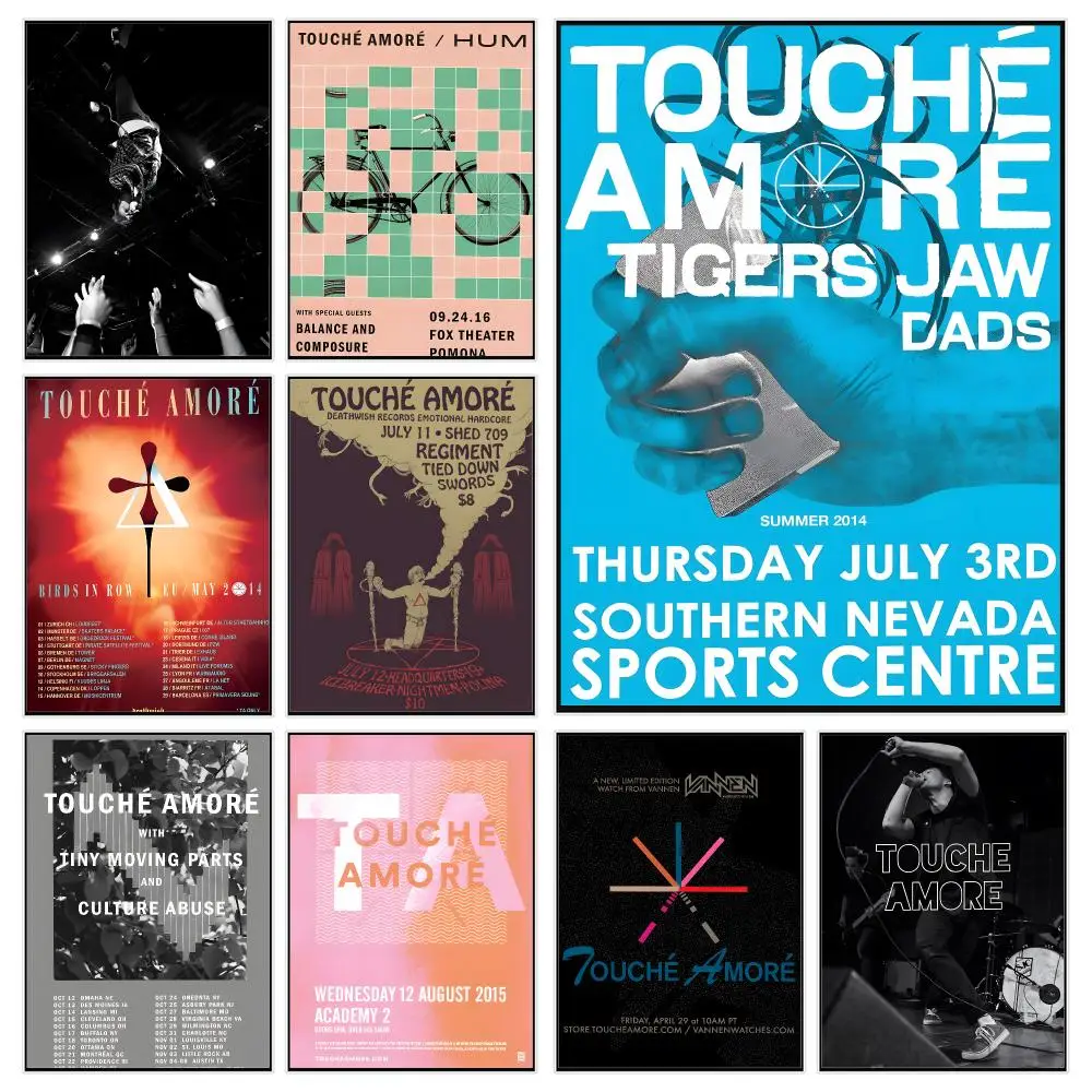 Post-Hardcore Band T-touche Amore Poster Trendy Aesthetic Wall Decor for Dorm & Bedroom