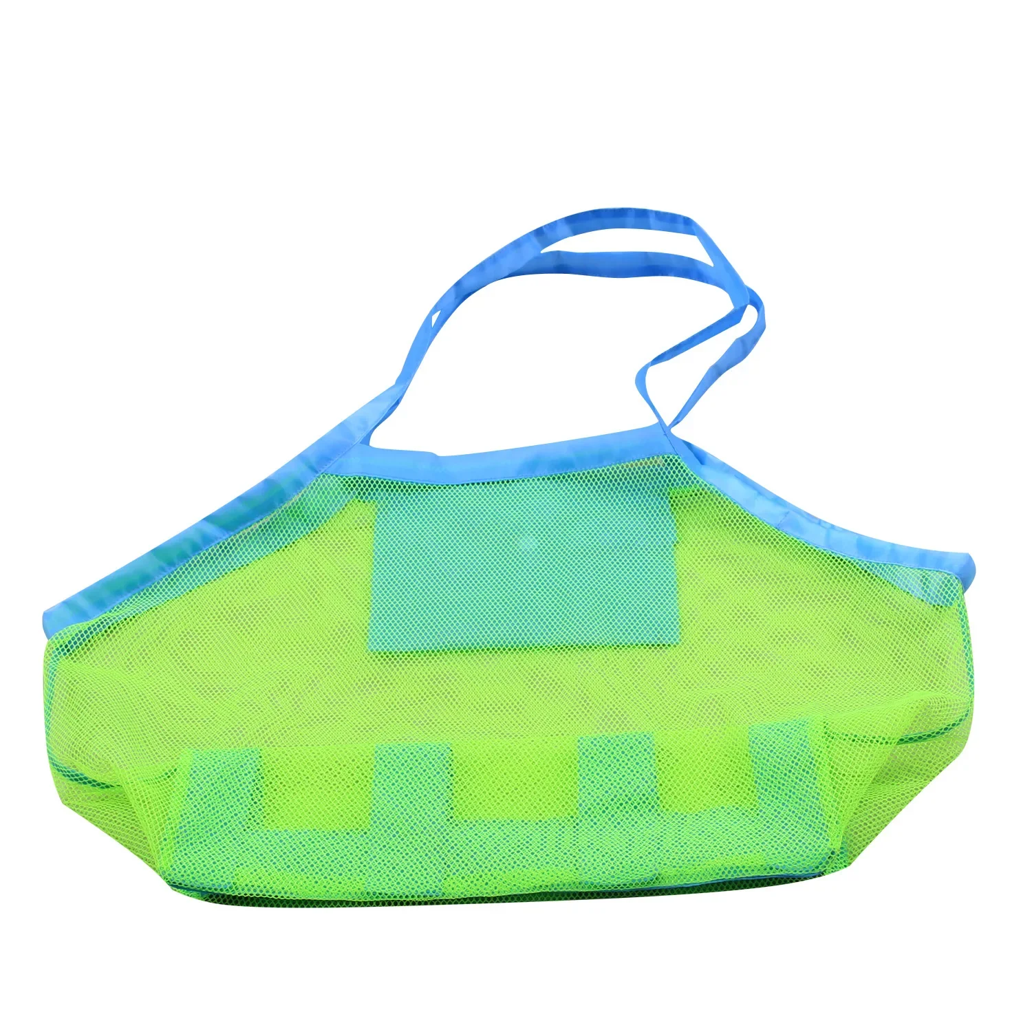 Borsa da spiaggia per bambini all\'aperto in rete Sabbia pieghevole portatile per bambini Borse per vestiti da spiaggia Borsa per articoli vari per