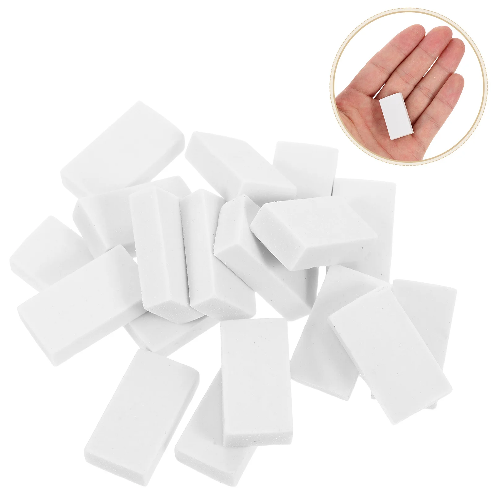 

18Pcs White Erasers Soft Texture Residue Free for Art Drawing Exams Sketching Office Use Supplies for Students Artists