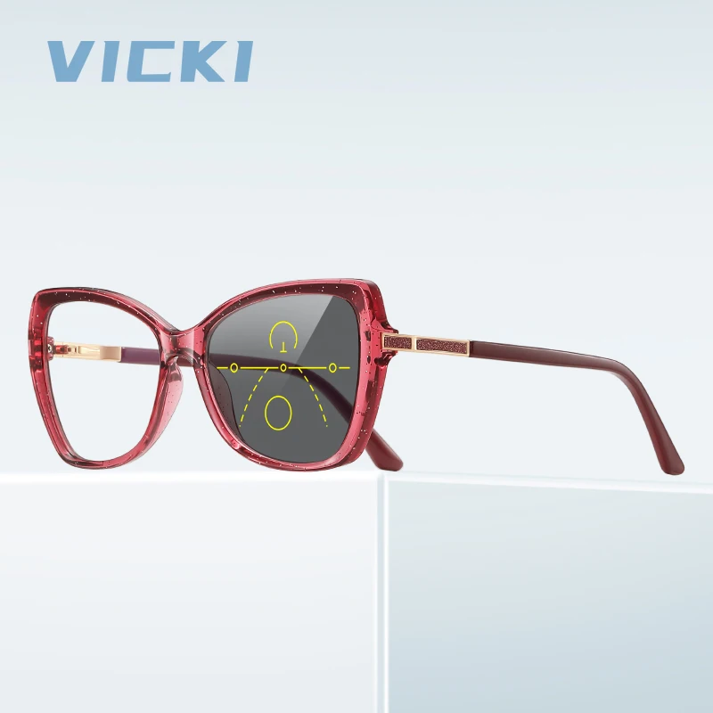 

VICKI The New Lady Butterfly Elegant Charm Anti-blue Light Glasses Can Be Customized with Multi-focus Prescriptions PFD2244