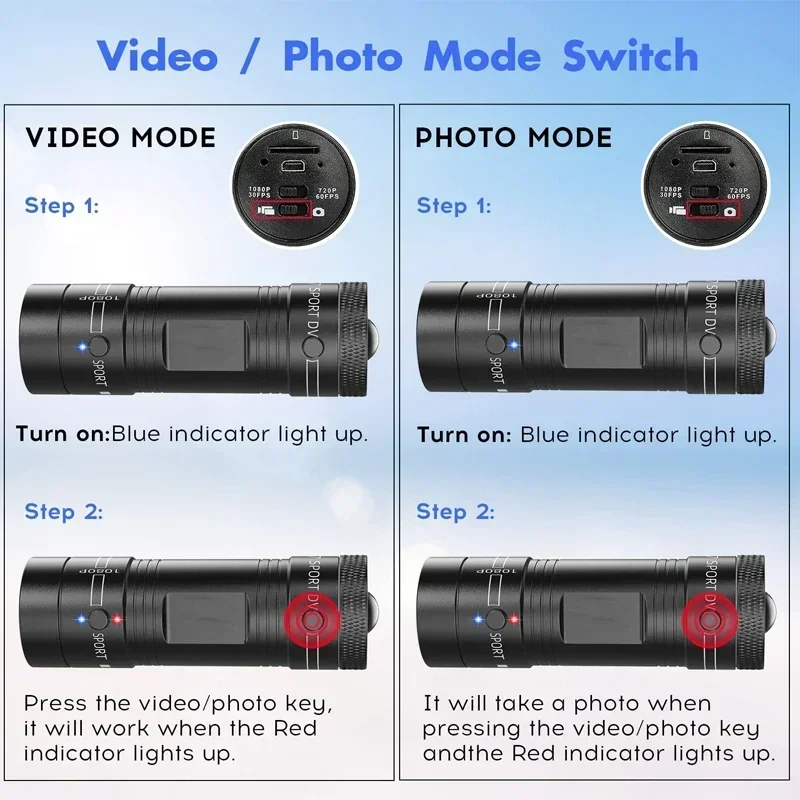 F9 دراجة نارية رياضية كاميرا 1080P صغيرة DV فيديو داش صور مقاوم للماء كام دراجة نارية كشف الحركة خوذة كاميرا الفيديو DVR سجل