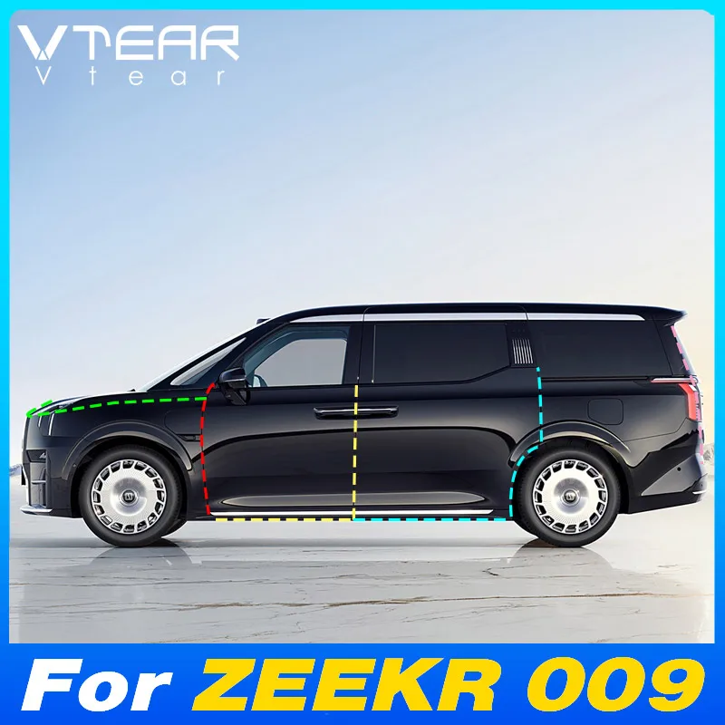 Vtear Car Door Seal Strip Noise Insulation Cover Windproof Edge Rubber Protection Decoration Accessory For ZEEKR 009 WE ME 2024