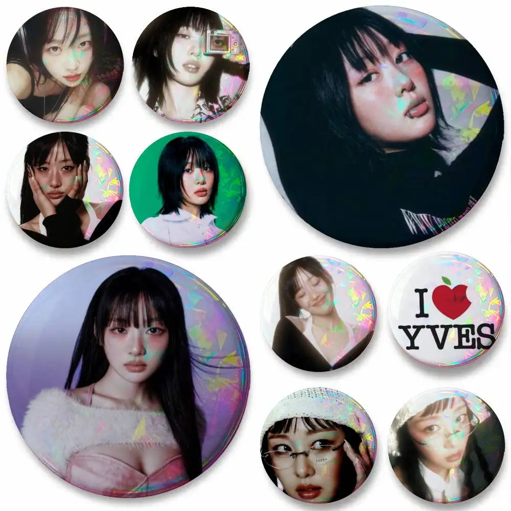 Pop YVES Yyxy LOONA Kawaii Badge Tinplate Meme Round Brooch For Hat Bag Creative Lapel Jewelry Accessories Gifts
