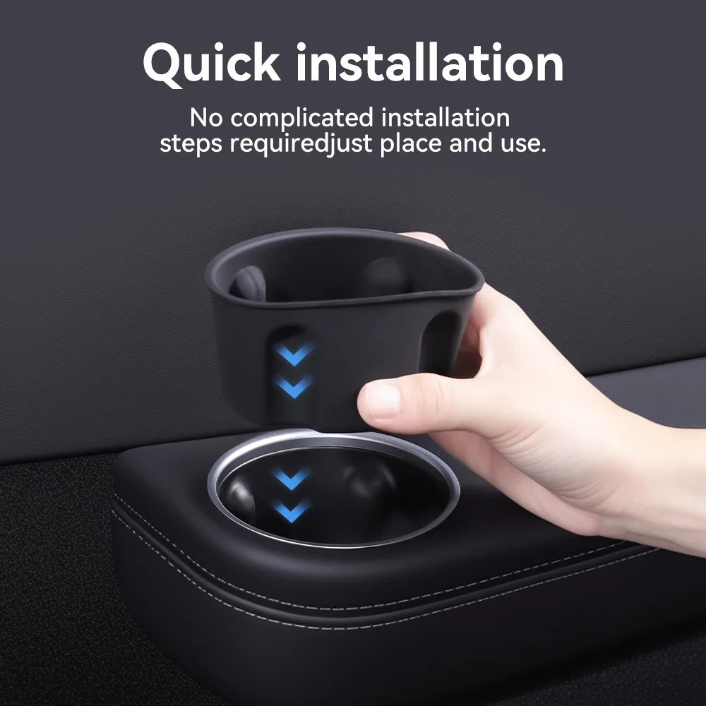 YZ For Tesla Model YL 2026 Third Row Silicone Cup Holder  Center Console Water Cup Holder  Non-Slip  Storage  Accessories view 2
