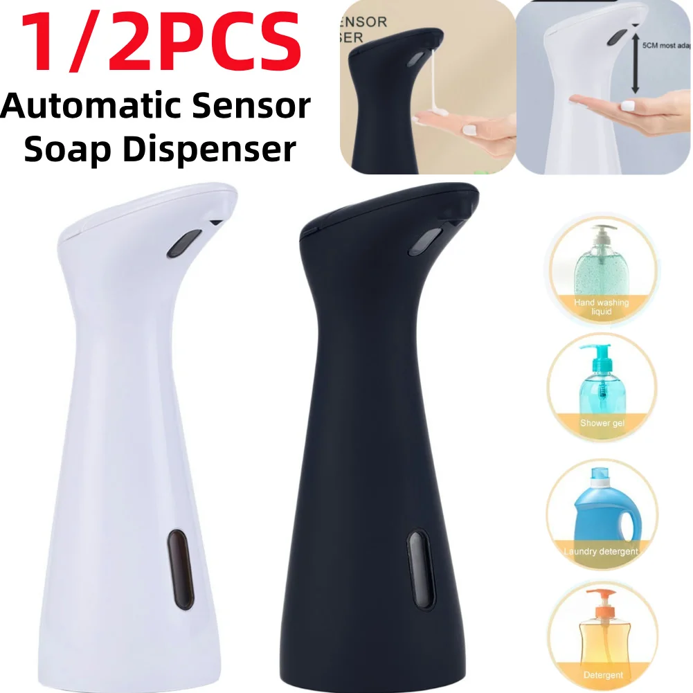 1/2Pcs Automatic Hand Sanitizer Dispenser Battery Operated 200ML Liquid Dispenser PX6 Waterproof Touchless for Home Hotel