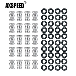 AXSPEED Metal Steering Link Rod Ball Joint Head End Set for Axial SCX24 Deadbolt C10 Wrangler Gladiator Bronco 1/24 RC Car Truck