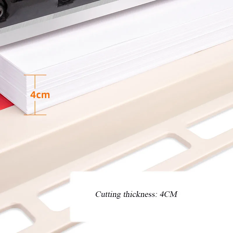 40MM Manual Desktop Paper Cutter Double-protected Calibrated A3 Heavy Duty Paper Cutter with Adjustable Positioning Yardstick