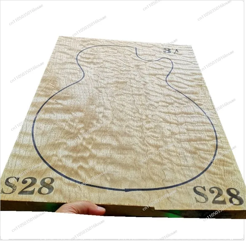 Whole Cloud Flocculent Water Corrugated Maple Electric Guitar Body, Making Electric Guitar Material Accessories 500 * 380 * 25mm