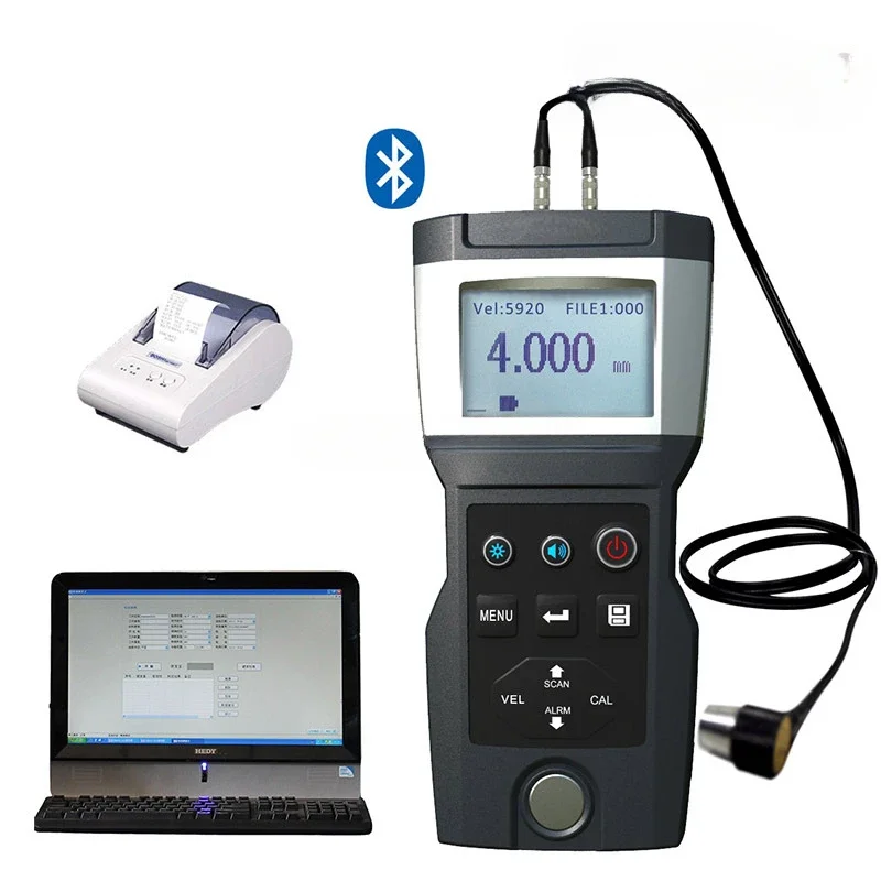 DT500 Digital Ultrasonic Thickness Gauge,Higher Precision 0.001mm/0.0001 Inch,measure Steel,plastic,ceramic,glass Etc.