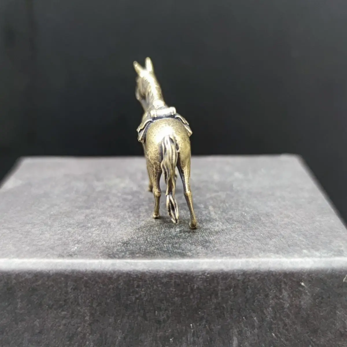 Solid Brass Horse Statue - Elegant Equine Figure for Diorama, Landscape Decor, Miniature Collectible and Art Gift