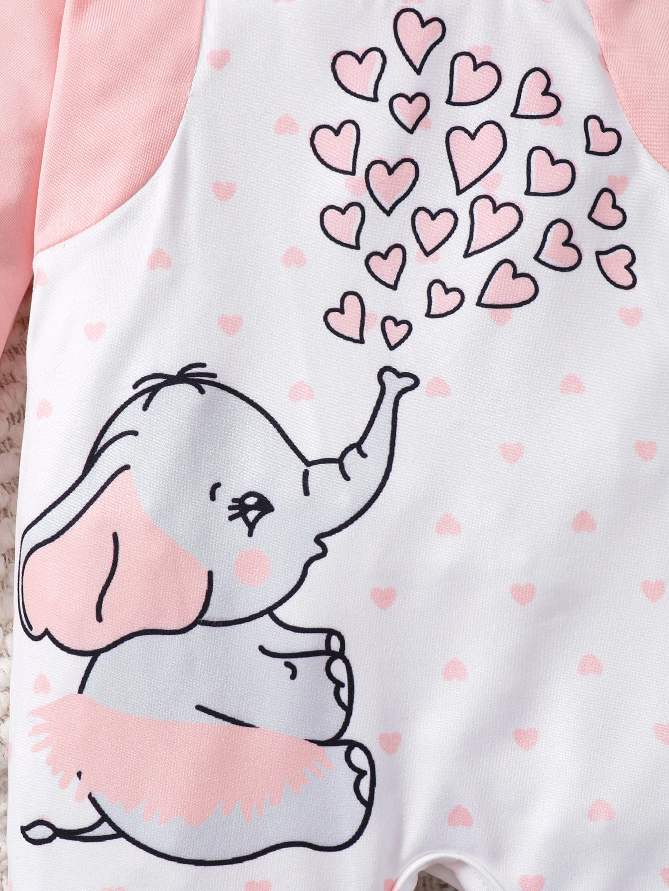 0–18 Monate Baby-Overall für Mädchen, Cartoon-Druck, Rüschenrand-Overall, geeignet für süße Babys, Frühling und Herbst, langärmeliger Overall – Detail 4
