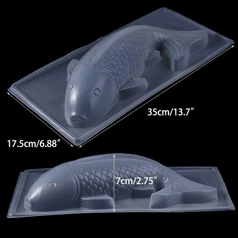F92C DIY 3D Fish Plastic Cake Chocolate Mould Jelly Handmade Sugarcraft Mold
